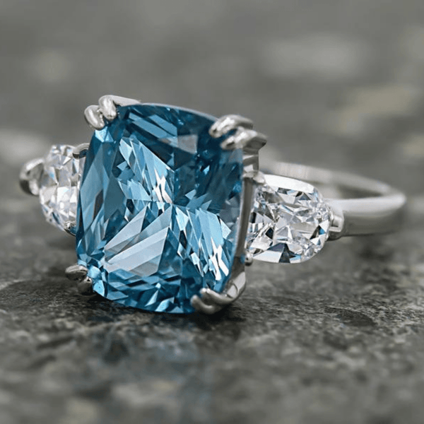 Glacial Blue XVIII Collection 9K Solid White Gold