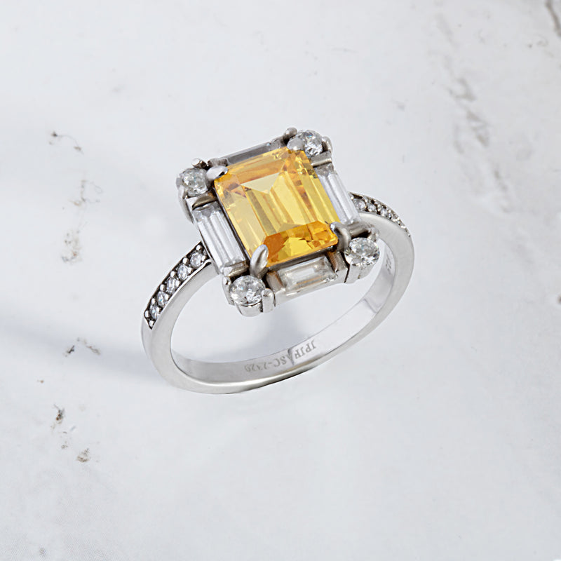 Amber Daylight Edwardian Ring Asura Collection