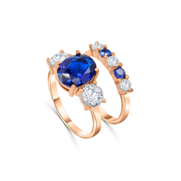 2 Cttw Oval Aquamarine Halo Ring - 14K Gold Plated Sterling Silver, Split Shank, Size 6-10 For Women