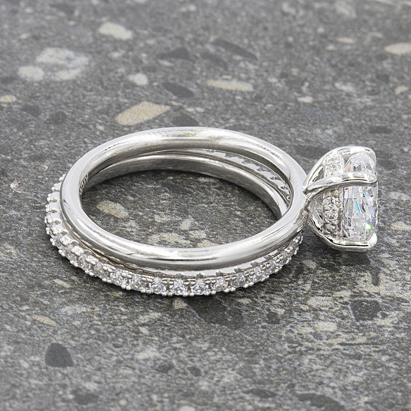 Charlotte's Wish Hidden Halo Promise Ring and Eternity Band Set