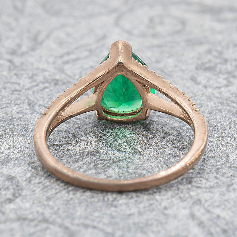 Green Orchid Birthstone Pave Ring Solaris Collection