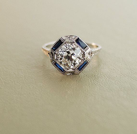 Preorder - Great Gatsby Art Deco Moissanite Ring DIVINUS Collection