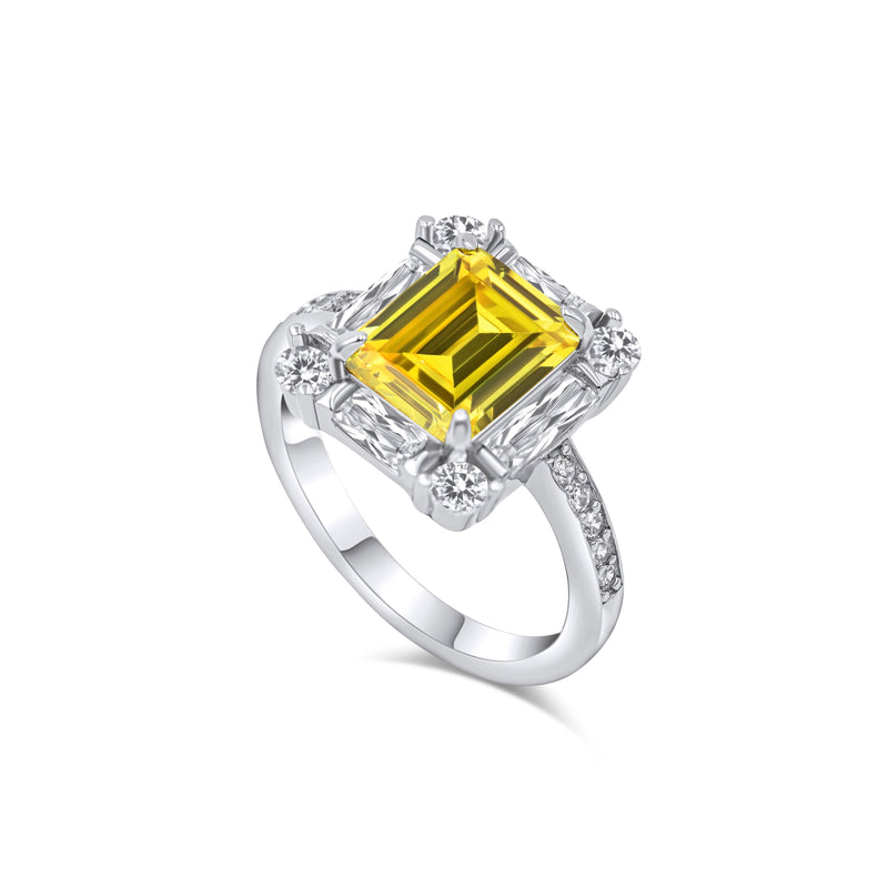 Amber Daylight Asura Collection  9K Solid White Gold