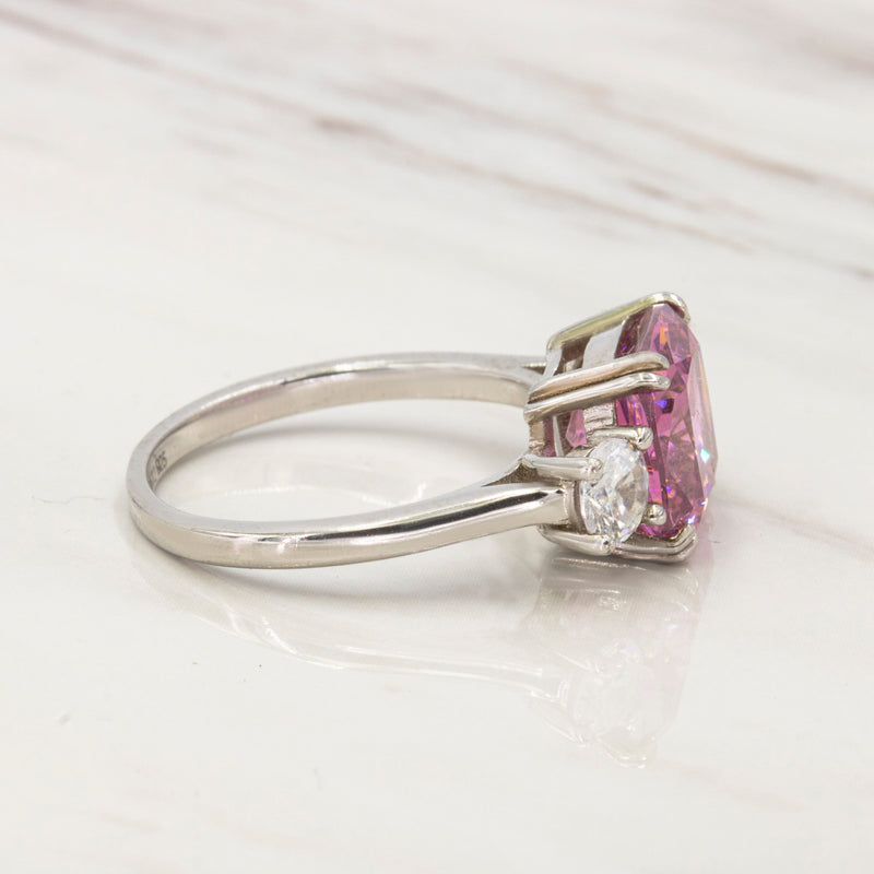 Pink Lotus Blossom 18K White Gold Ring Ilium Collection
