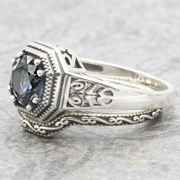 PREORDER - Ancient Classic 2.0 Grey Diamond Ring and Art Deco Band Set XVIII Collection