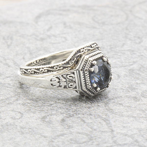 PREORDER - Ancient Classic 2.0 Grey Diamond Ring and Art Deco Band Set XVIII Collection