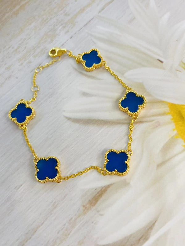 10mm Clover 18K Solid Gold Bracelet