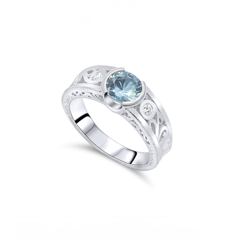 Aquarius Eye Filigree Ring XVIII Collection