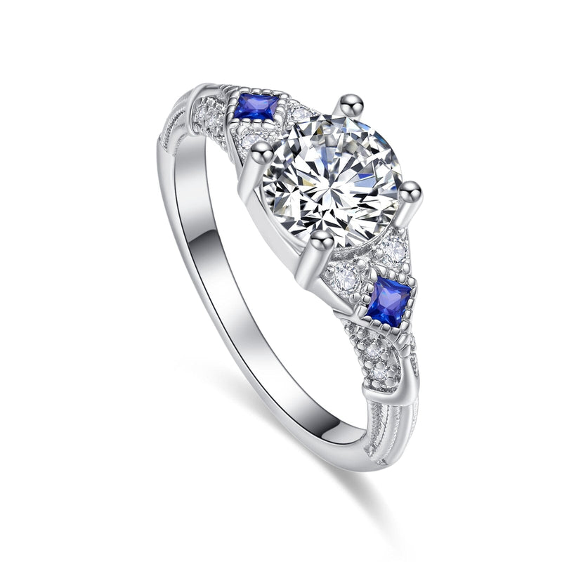 Preorder - Imperial Blue Filigree Moissanite Ring XVIII Collection
