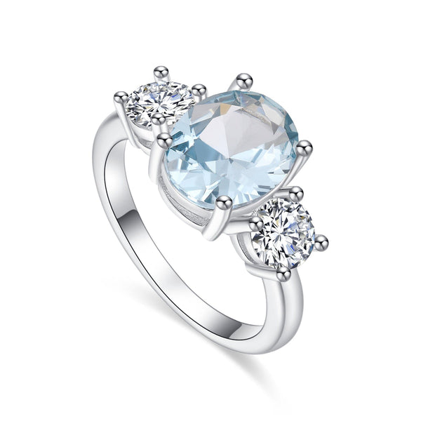 Preorder - Sky Trinity Three Stone Ring XVIII Collection