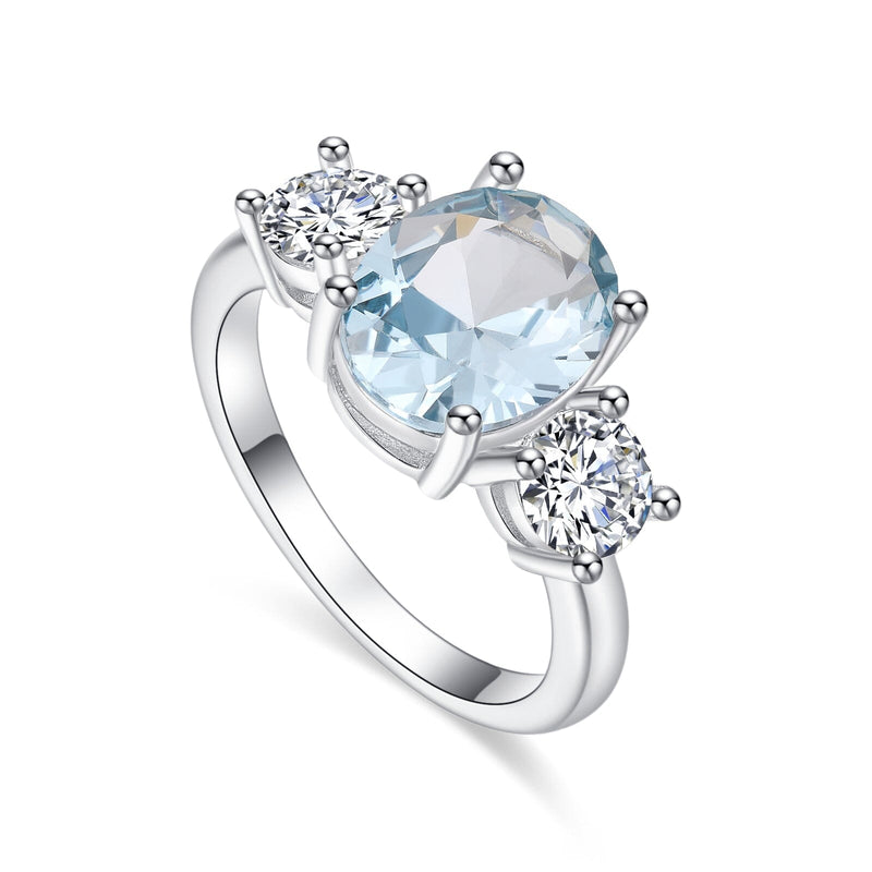 Preorder - Sky Trinity Three Stone Ring XVIII Collection