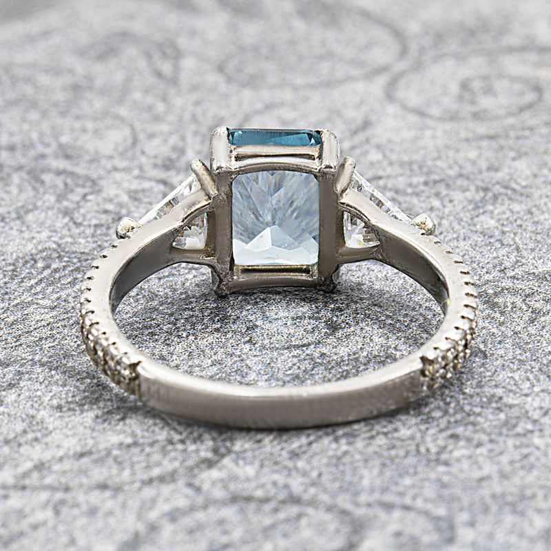 Seaside Stroll Three Stone Pave Ring XVIII Collection