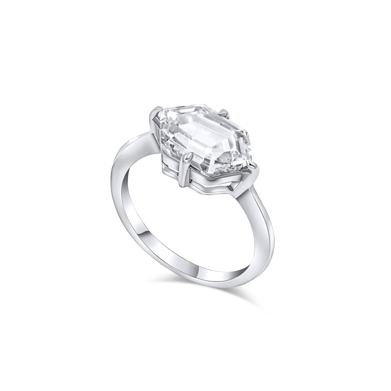 Morning Star AVENA03 Collection  14K Solid White Gold