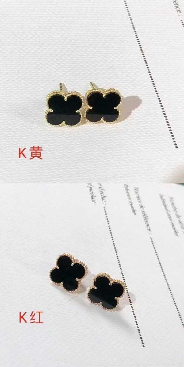 10mm Clover 18K Solid Gold Earring