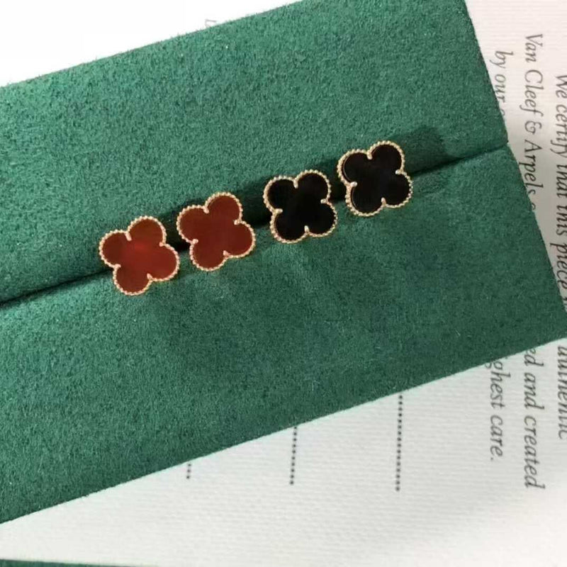 10mm Clover 18K Solid Gold Earring