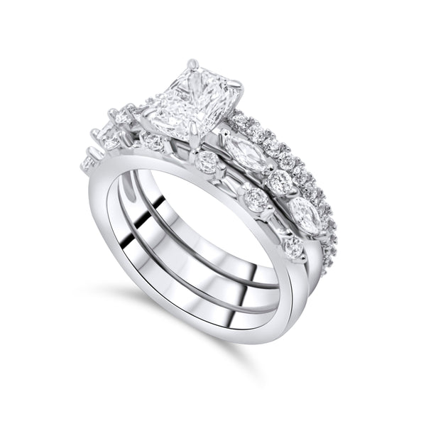 Princess Danube Promise Ring And Eternity Band 3 Ring Set XVIII Collection