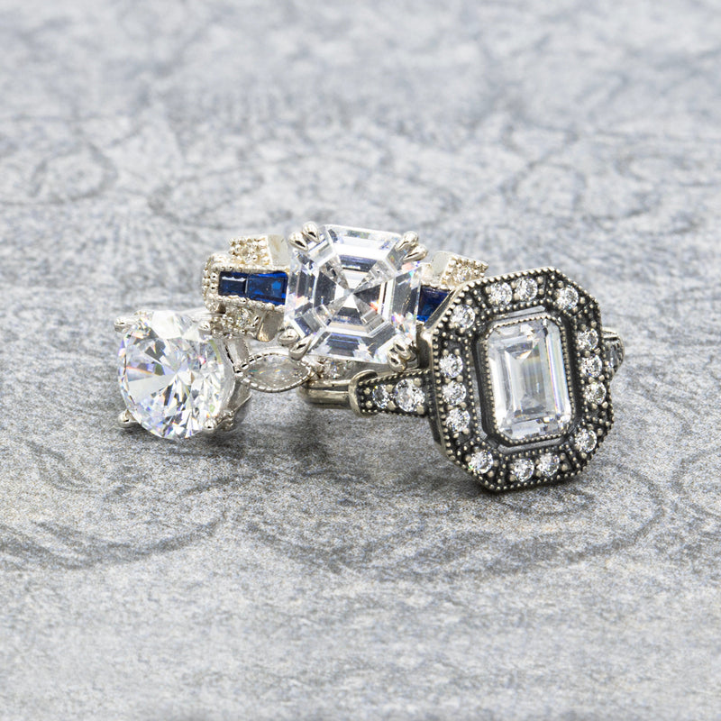 Magna Decorus Edwardian Ring XVIII Collection With Bonus Asscher Empress Edwardian Ring And Bonus Splendidis Rosa Art Deco Ring