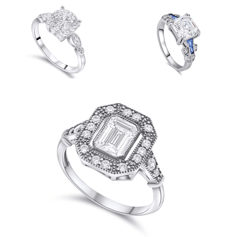 Magna Decorus Edwardian Ring XVIII Collection With Bonus Asscher Empress Edwardian Ring And Bonus Splendidis Rosa Art Deco Ring